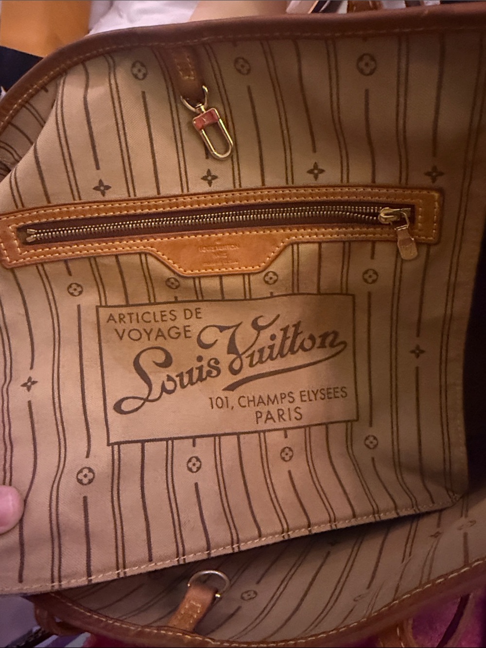 Monogram Canvas Tote in Brown and Tan - Picture 3 of 16